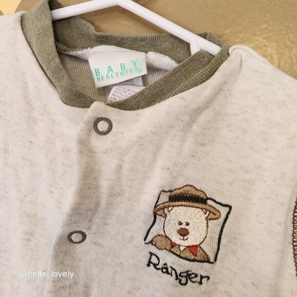 Vintage 6-9M Baby Healthtex Footed Onesie with Snaps - Picture 2 of 3